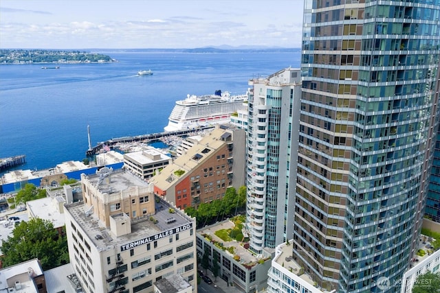 2000 1st Ave Unit 703, Seattle, WA 98121 - view of urban area with a large body of water and apartment complex / building