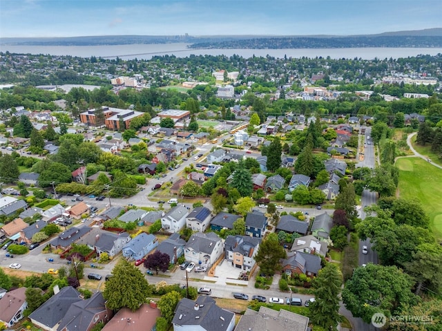 3424 20th Ave S, Seattle, WA 98144 - aerial overview of property's location featuring nearby suburban area and a nearby body of water