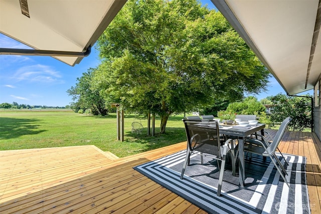 16740 Dunbar Rd, Mount Vernon, WA 98273 - deck with a lawn and outdoor dining space