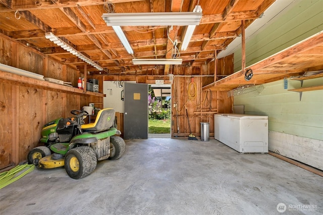 16740 Dunbar Rd, Mount Vernon, WA 98273 - garage with refrigerator