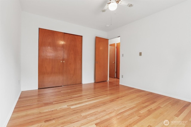 1919 2nd Ave W, Seattle, WA 98119 - unfurnished bedroom featuring light wood-type flooring and a ceiling fan