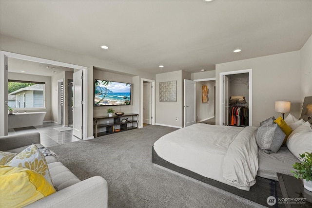 35404 55th Ave S, Auburn, WA 98001 - carpeted bedroom featuring recessed lighting, a walk in closet, ensuite bath, and a closet