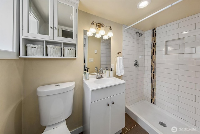 8430 34th Ave S, Seattle, WA 98118 - full bathroom featuring vanity and tiled shower