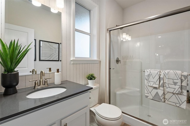8705 126th Street Ct E, Puyallup, WA 98374 - bathroom featuring a stall shower and vanity