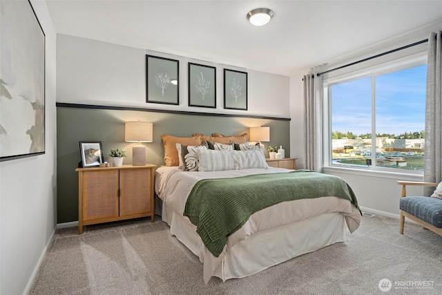 8705 126th Street Ct E, Puyallup, WA 98374 - bedroom with light carpet and baseboards