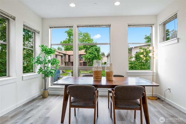 1214 N Northgate Way, Seattle, WA 98133 - dining area featuring light wood-style floors and recessed lighting