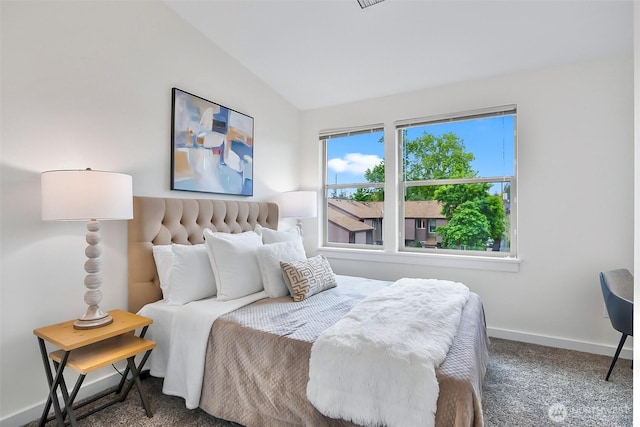 1214 N Northgate Way, Seattle, WA 98133 - carpeted bedroom with baseboards and lofted ceiling