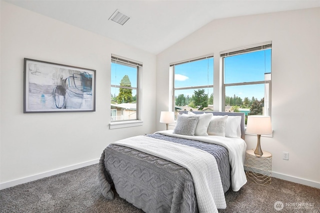 1214 N Northgate Way, Seattle, WA 98133 - carpeted bedroom with vaulted ceiling and baseboards