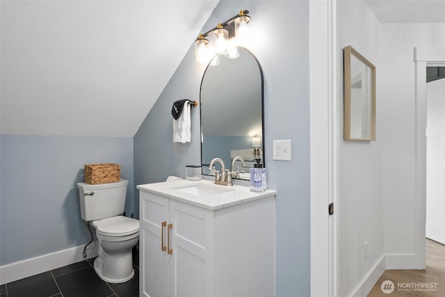 3209 S 8th St, Tacoma, WA 98405 - bathroom featuring vanity and lofted ceiling