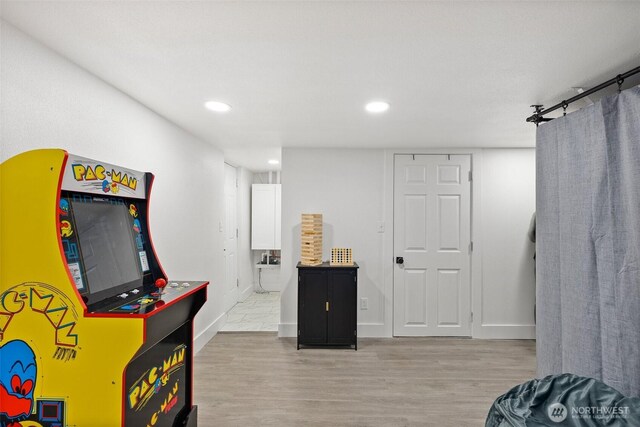 3209 S 8th St, Tacoma, WA 98405 - rec room featuring wood finished floors and recessed lighting