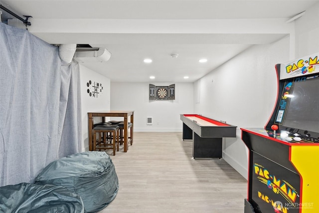 3209 S 8th St, Tacoma, WA 98405 - game room with wood finished floors and recessed lighting