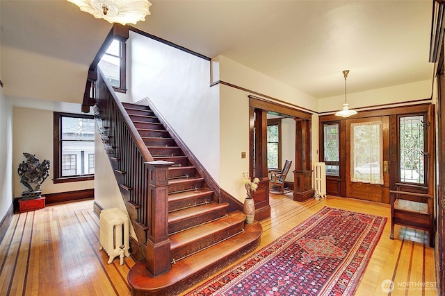 906 E Shelby St, Seattle, WA 98102 - entryway featuring stairs, plenty of natural light, and wood-type flooring
