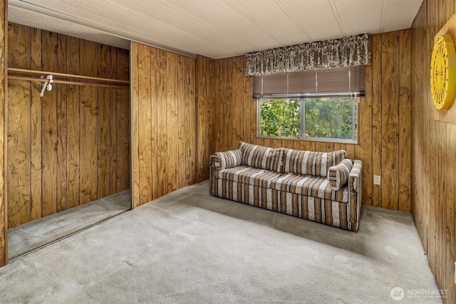 827 211th Pl NE, Sammamish, WA 98074 - carpeted living area with wooden walls