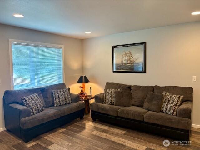 163 Wishkah St SW, Ocean Shores, WA 98569 - living room with wood finished floors and recessed lighting