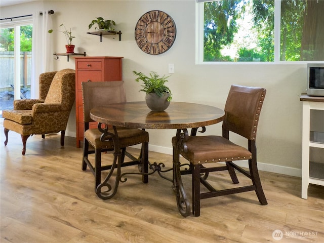 17714 Robinhood Ln, Snohomish, WA 98290 - dining area with light wood finished floors and baseboards