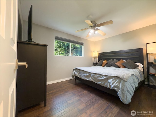 17714 Robinhood Ln, Snohomish, WA 98290 - bedroom with wood finished floors and ceiling fan
