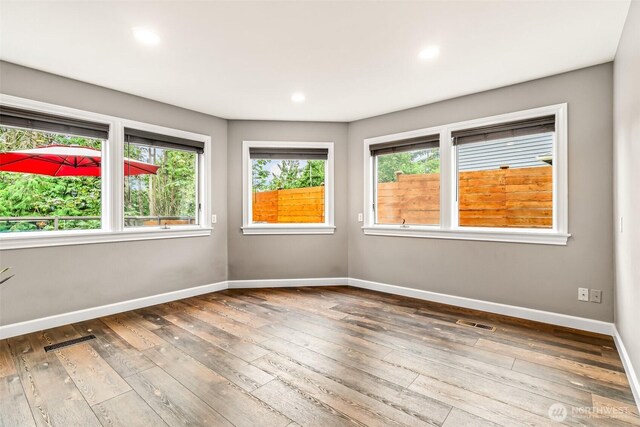 233 Joann Ln, Arlington, WA 98223 - spare room featuring plenty of natural light, hardwood / wood-style floors, and recessed lighting