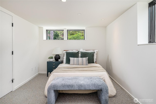 2501 Yale Ave E, Seattle, WA 98102 - carpeted bedroom with baseboards and recessed lighting