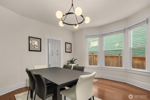 325 23rd Ave E, Seattle, WA 98112 - dining room featuring a chandelier, dark wood-type flooring, and plenty of natural light