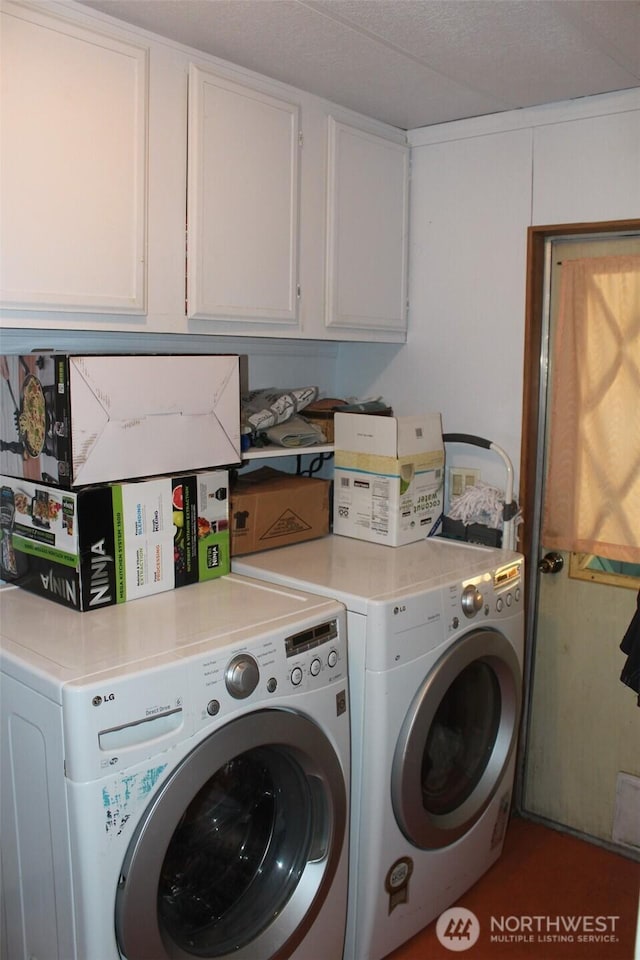 5705 Littlerock Rd SW Unit 41, Tumwater, WA 98512 - laundry room featuring cabinet space and separate washer and dryer