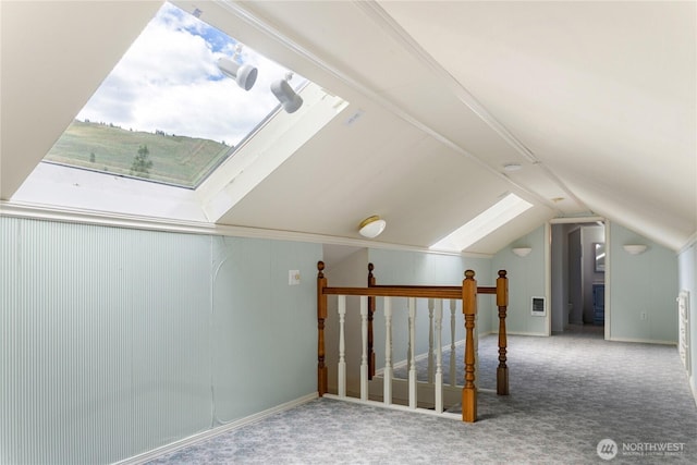 3A Ross Rd, Twisp, WA 98856 - bonus room featuring a skylight, carpet flooring, and vaulted ceiling
