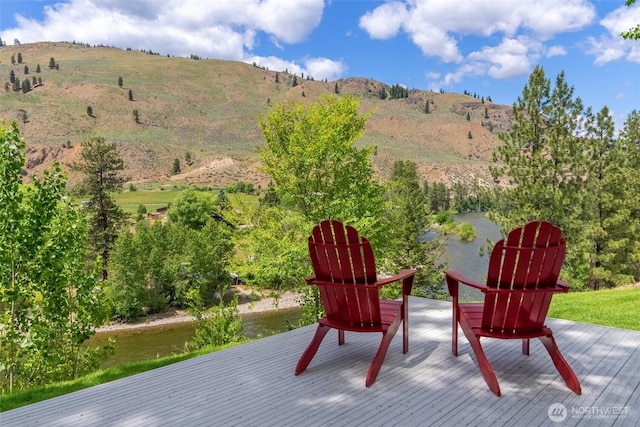 3A Ross Rd, Twisp, WA 98856 - deck featuring a mountain view