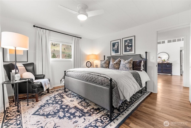 3A Ross Rd, Twisp, WA 98856 - bedroom featuring wood finished floors and ceiling fan