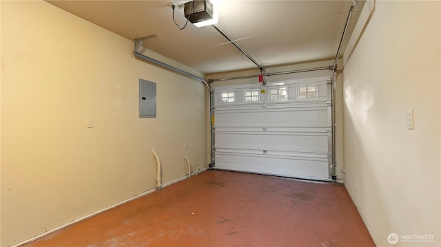 743 94th St N Unit B, Seattle, WA 98103 - garage featuring a garage door opener and electric panel