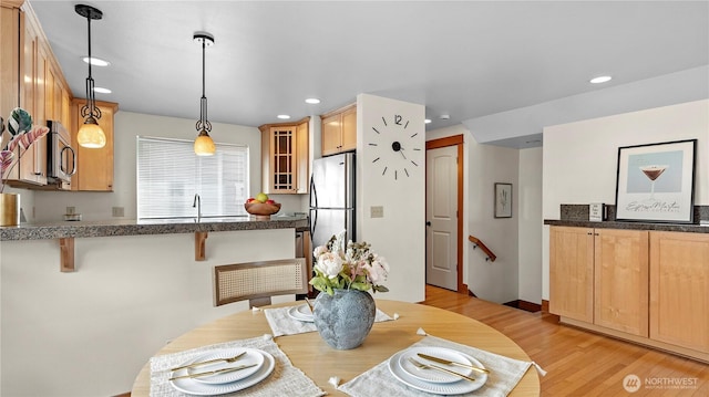 743 94th St N Unit B, Seattle, WA 98103 - dining space with recessed lighting and light wood finished floors