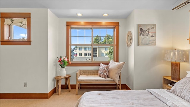 743 94th St N Unit B, Seattle, WA 98103 - bedroom with carpet floors, multiple windows, and recessed lighting