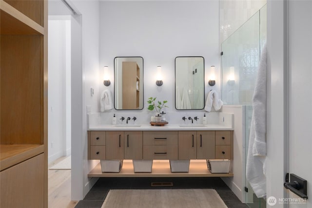 3847 Swiftwater Dr, Cle Elum, WA 98922 - bathroom featuring double vanity and baseboards