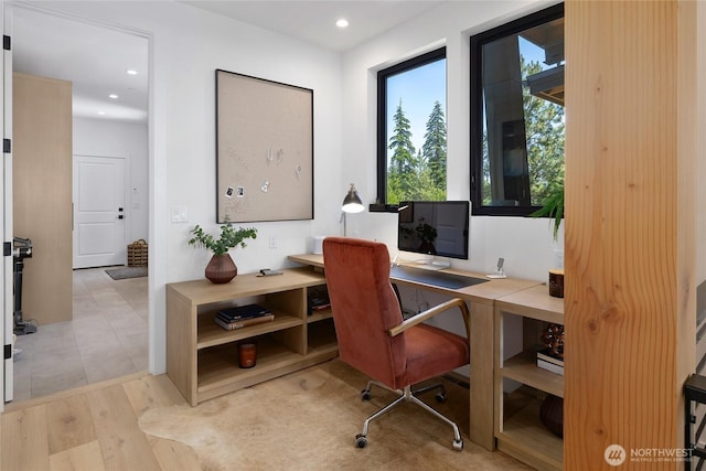 3847 Swiftwater Dr, Cle Elum, WA 98922 - office space with recessed lighting and wood finished floors