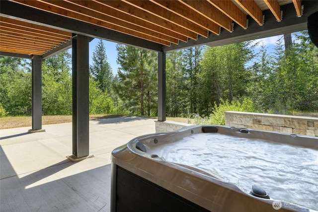 3847 Swiftwater Dr, Cle Elum, WA 98922 - view of patio with a hot tub