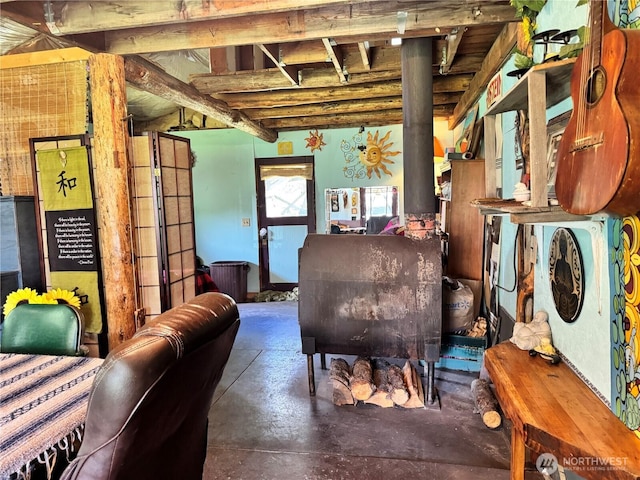 390 Customs Rd, Curlew, WA 99118 - living room featuring unfinished concrete flooring