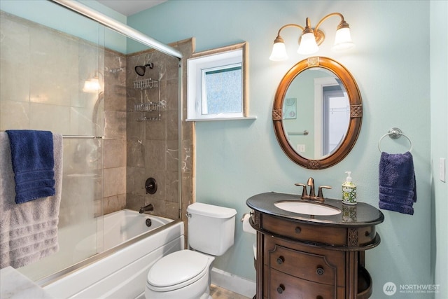3811 N Dale St, Tacoma, WA 98407 - bathroom with vanity and enclosed tub / shower combo