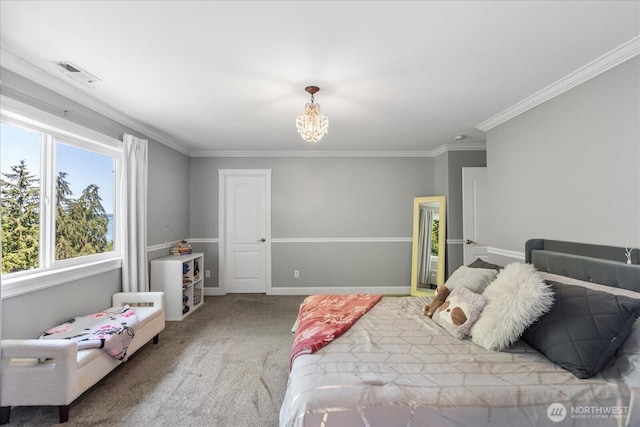 3811 N Dale St, Tacoma, WA 98407 - bedroom with crown molding and carpet floors