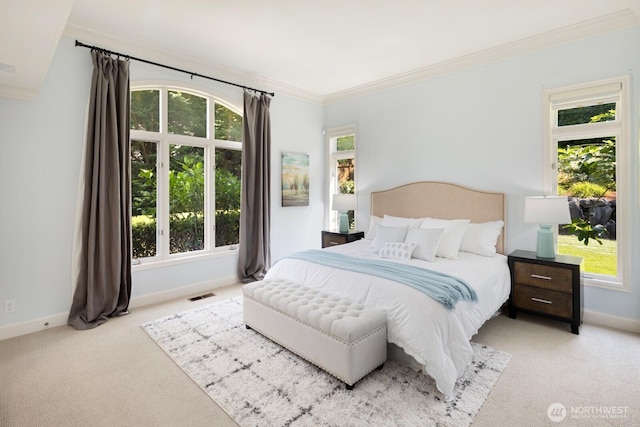 8234 NE 8th St, Medina, WA 98039 - carpeted bedroom with multiple windows and crown molding