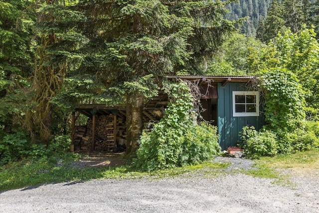48911 Mountain Loop Hwy, Granite Falls, WA 98252 - view of outdoor structure with a forest view