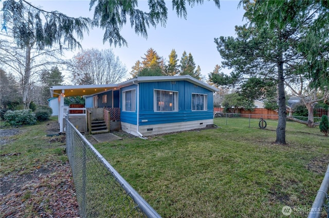 1411 297th Ln, Ocean Park, WA 98640 - view of home's exterior with crawl space and a fenced backyard
