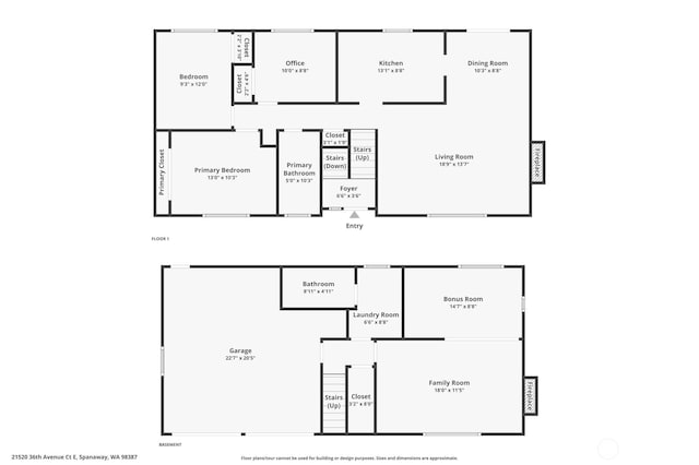 21520 36th Avenue Ct E, Spanaway, WA 98387 - view of home floor plan