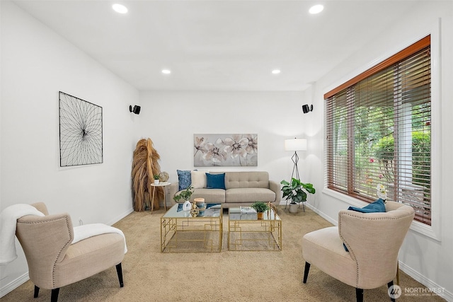 1402 180th Ave E, Lake Tapps, WA 98391 - living area with recessed lighting and carpet floors