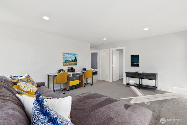 9898 5th Ln SW Unit 23, Seattle, WA 98106 - carpeted living area featuring recessed lighting