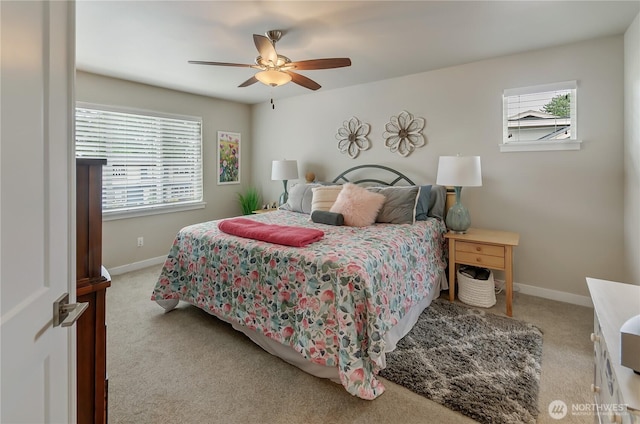 24220 93rd Ct S, Kent, WA 98030 - carpeted bedroom featuring multiple windows and ceiling fan