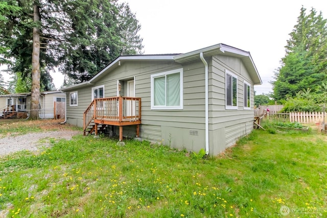 8715 Whitewood Loop SE, Yelm, WA 98597 - rear view of house with crawl space