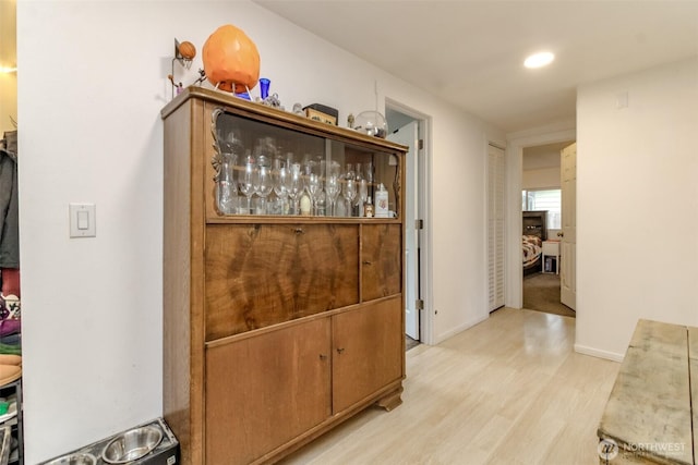 8715 Whitewood Loop SE, Yelm, WA 98597 - bar featuring light wood-style floors and recessed lighting