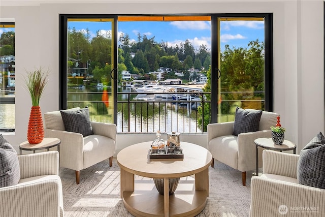 101 101st Ave SE Unit 201A, Bellevue, WA 98004 - living area with a water view