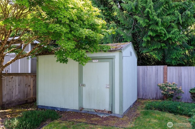 4018 144th Street Ct NW Unit 59, Gig Harbor, WA 98332 - view of shed with a fenced backyard