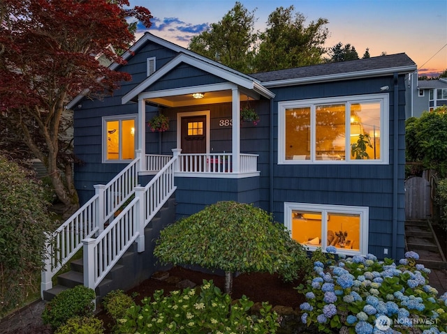 3833 24th Ave W, Seattle, WA 98199 - view of front of property with stairs and covered porch