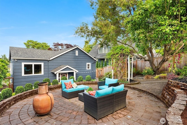3833 24th Ave W, Seattle, WA 98199 - view of patio with an outdoor living space