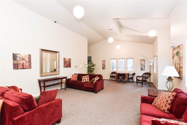 1318 37th St Unit 2-428, Everett, WA 98201 - living area with carpet and high vaulted ceiling